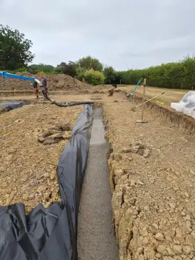 Click Here To Enlarge This Photo Of Clayboard & Foundation Preparation