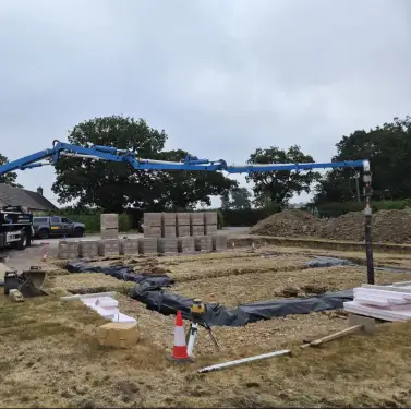 Click Here To Enlarge This Photo Of Clayboard & Foundation Preparation